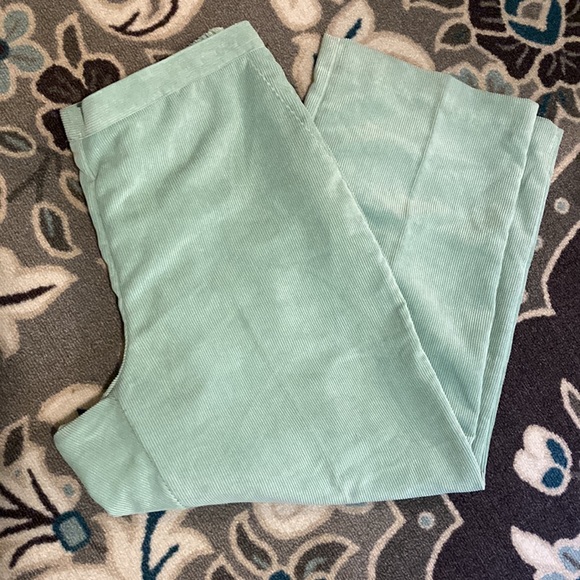 Alfred Dunner light green corduroy look slacks size 18P - Picture 2 of 5